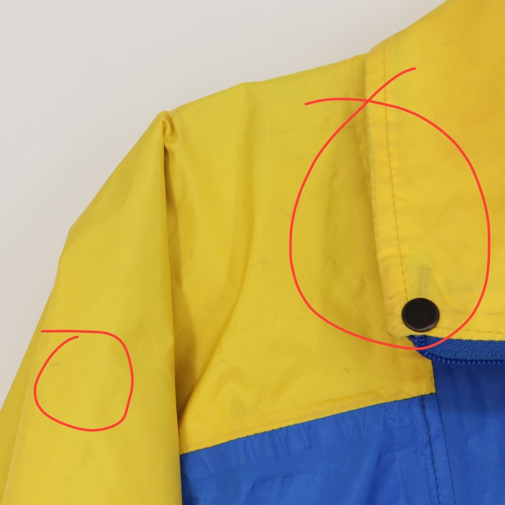 The North Face Vintage Gore-Tex Anorak Colorblock Jacket Mens XS Blue Yellow - Picture 8 of 12